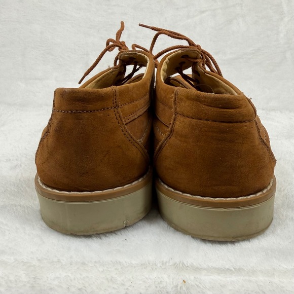 Calzaturificio Silver Italian Leather Moc Toe Derby‎ Shoes Tan Cognac 45 US 12 main image 12
